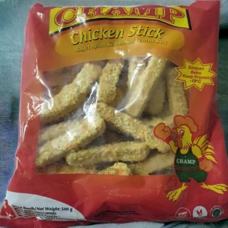 

RN_Frozen - CHAMP Chicken Nugget Ayam Bentuk Stick Berat Isi 500 Gram-Ready...