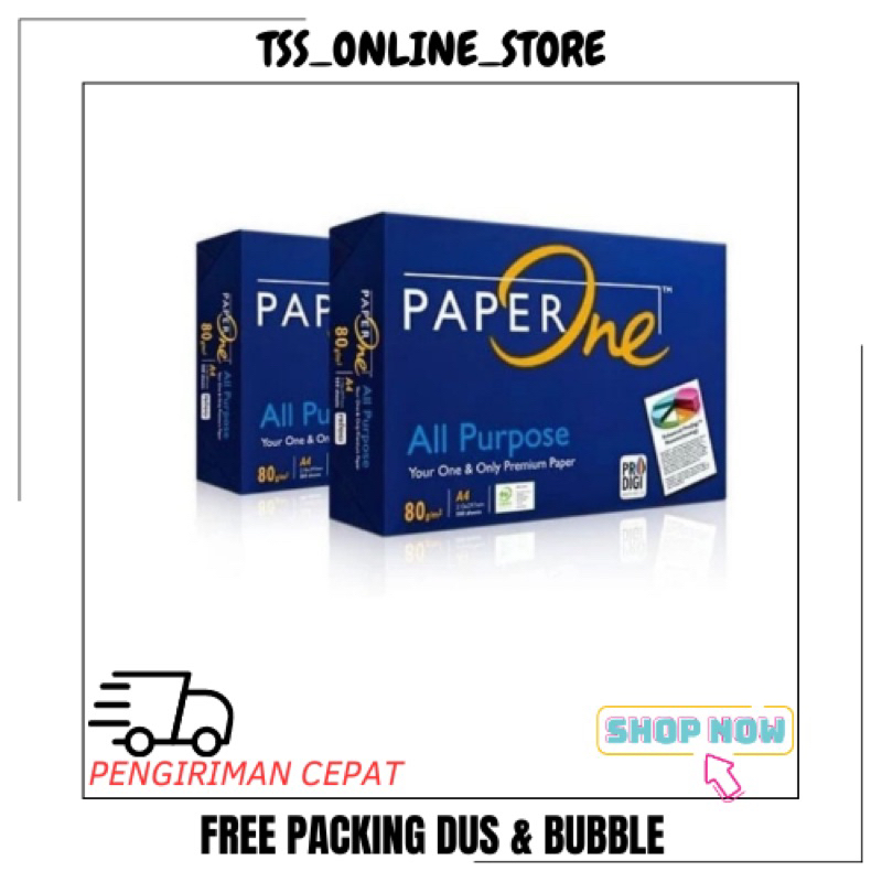 

PAPERONE Kertas Fotocopy Print HVS A4 80g (1 rim isi 500 lembar)