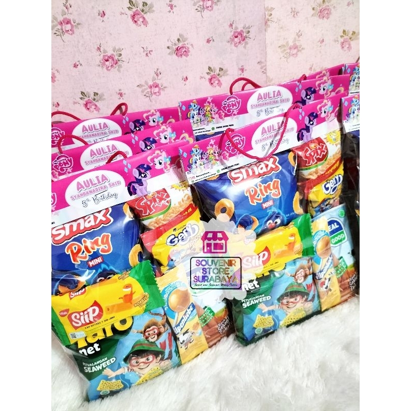 Snack ultah || Paket snack ultah || Bingkisan ultah anak murahi
