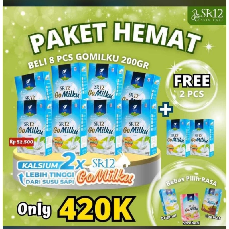 

paket hemat gomilku 200gr beli 8 dapat 10 bisa campur