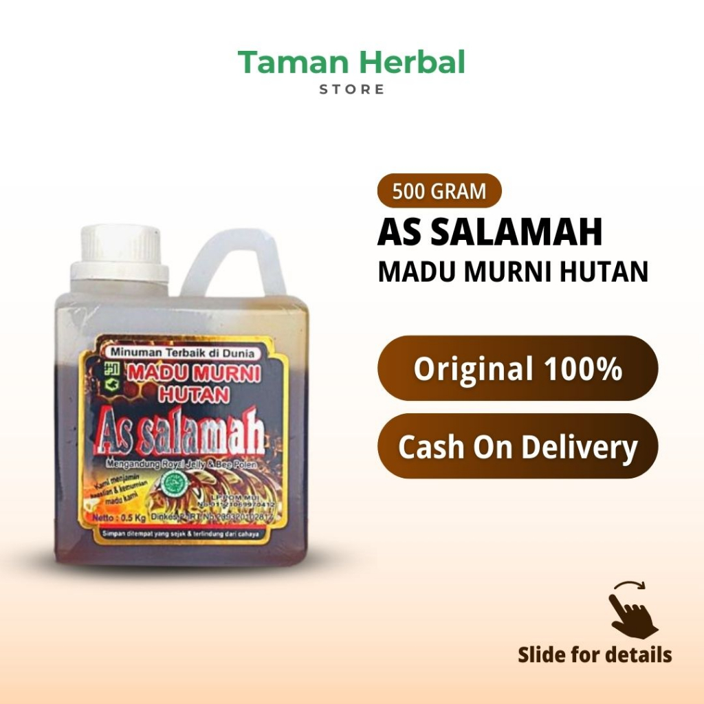 

Madu Murni Hutan Asli As Salamah | Diperkaya Royal Jelly dan Bee Pollen (500 Gram)