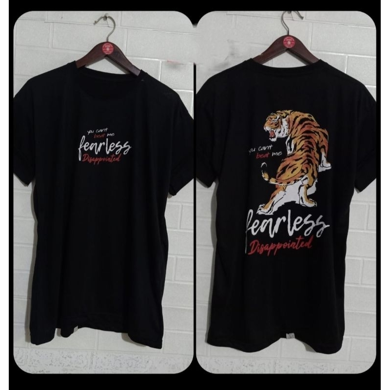 Kaos Hitam Animasi Logo Harimau