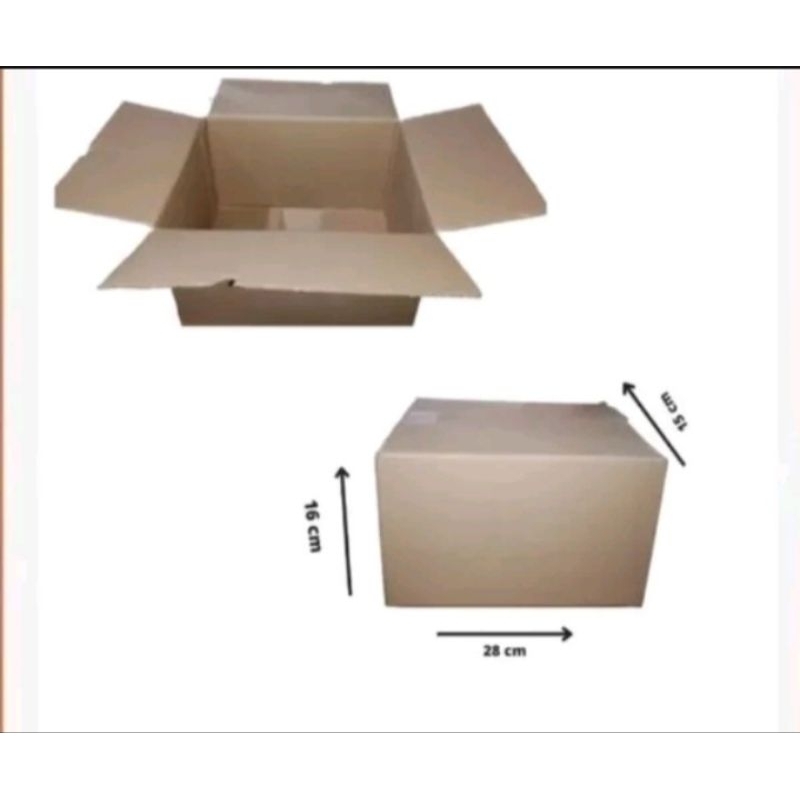 

(isi 5 lembar) KARDUS BESAR 28×15×16 cm || box kardus kotak 2 kg