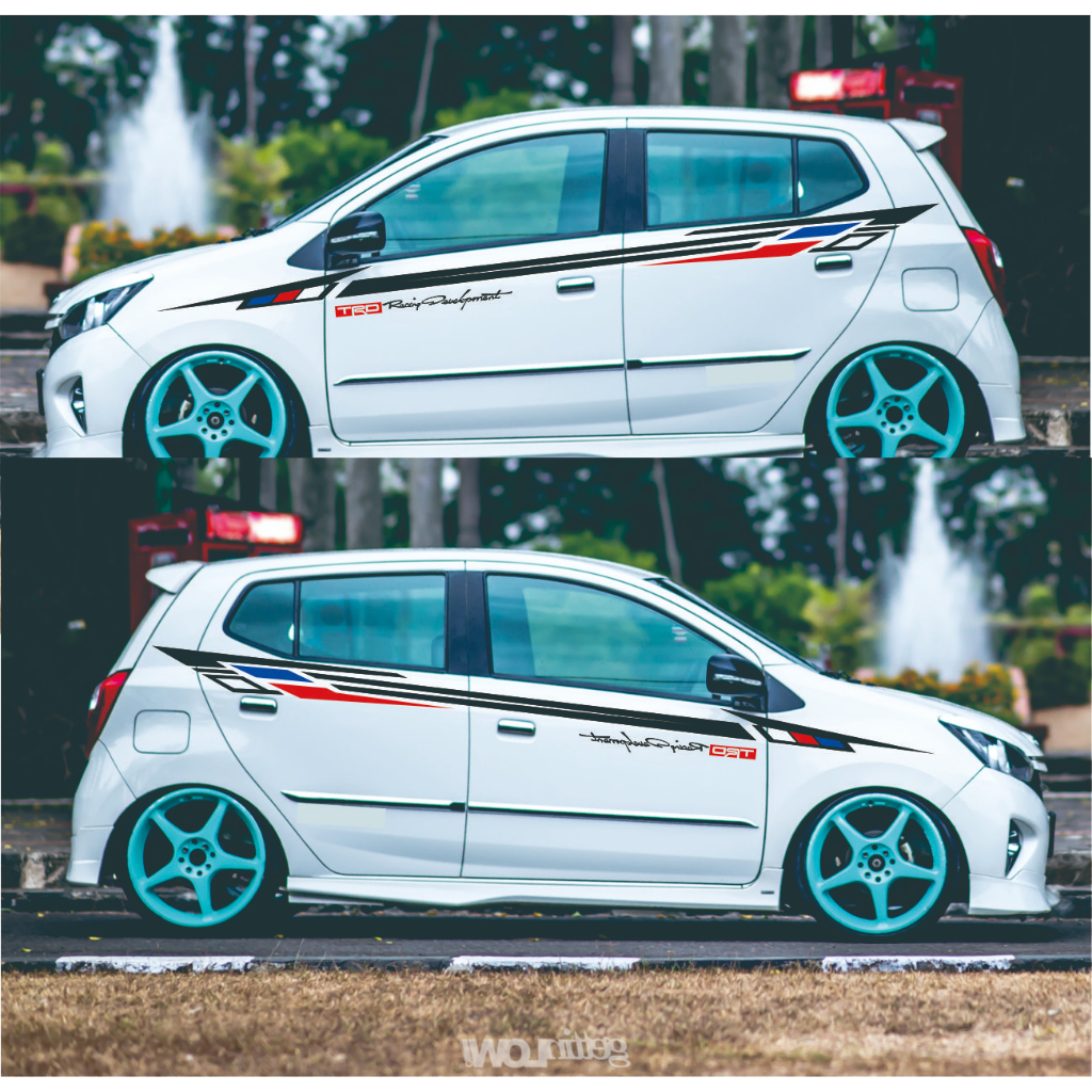 Stiker Mobil Agya trd gr sport Variasi 2023