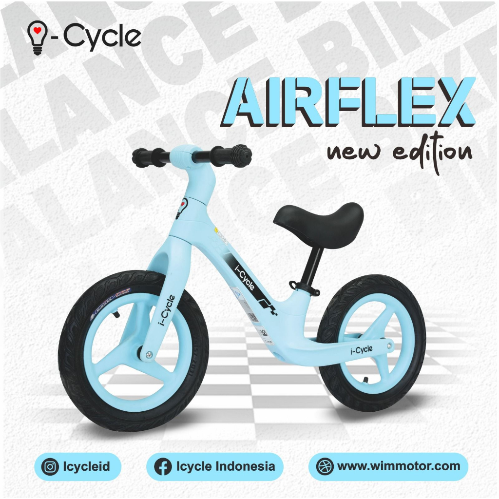 (BANDUNG) Balance Bike ICYCLE Gekko / Airflex / Assault / VR-1 Push Bike | Sepeda Keseimbangan Anak 