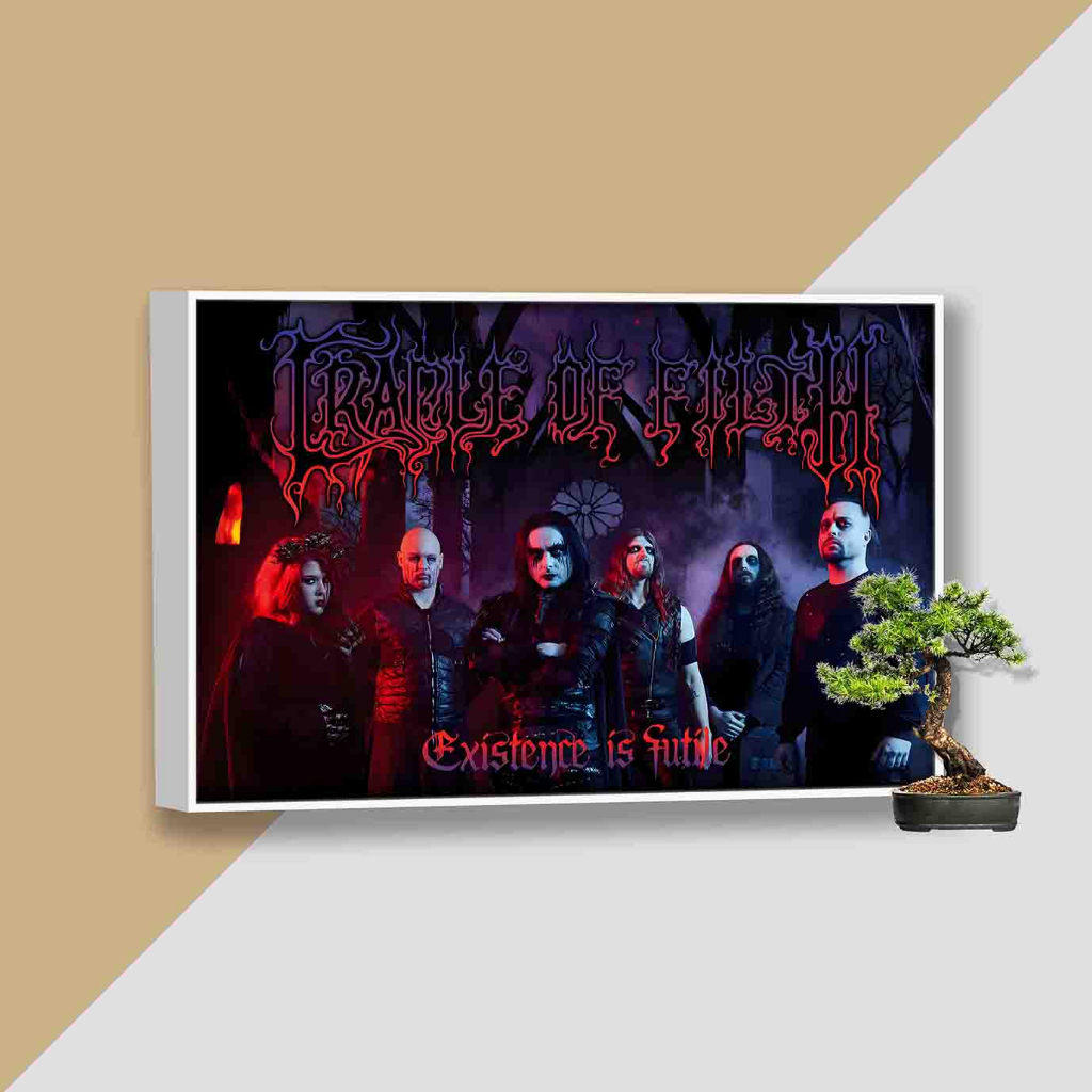 Poster Kayu Band Cradle Of Filth - Existence Is Futile Hiasan Dinding Walldecor + Frame