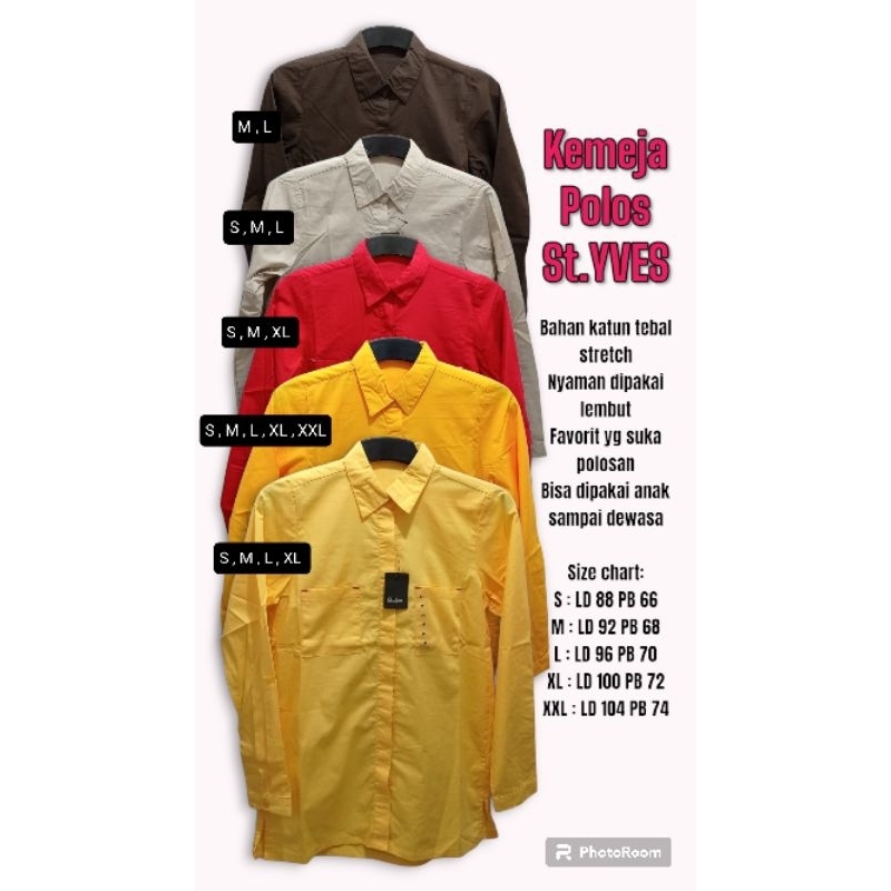 KEMEJA CEWEK LENGAN PANJANG POLOS