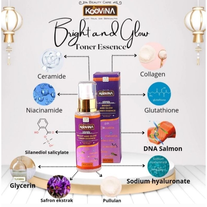 TONER ESSENCE KOOVINA TERBARU SKINCARE KOOVINA HALAL ALAMI