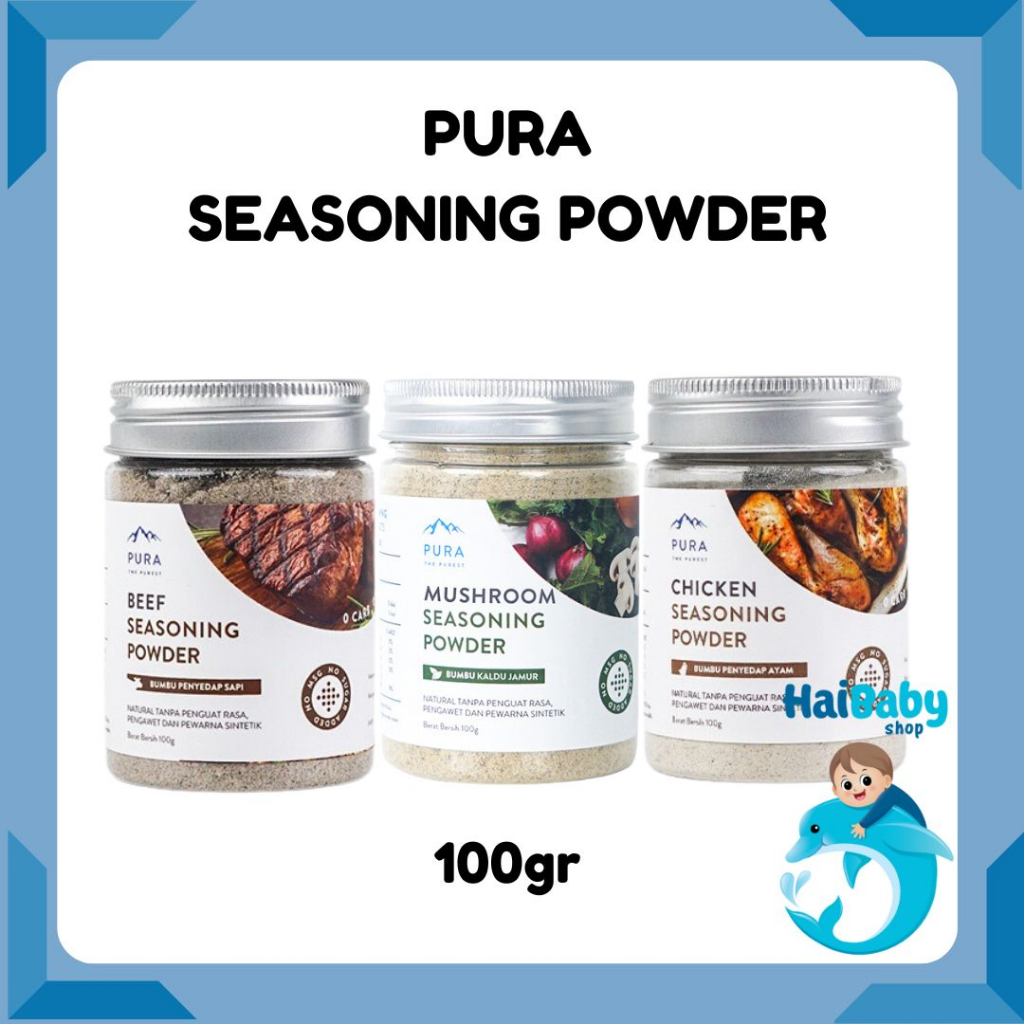 

Pura Seasoning Powder Beef, Chicken, Mushroom - Bumbu Penyedap Non MSG