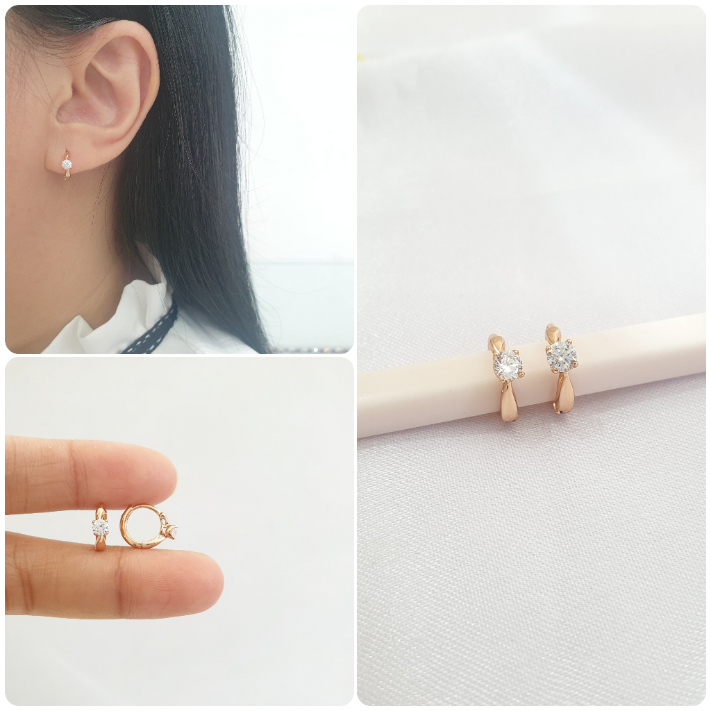 Anting Jepit Simple Lapis Emas Xuping - ATX 184