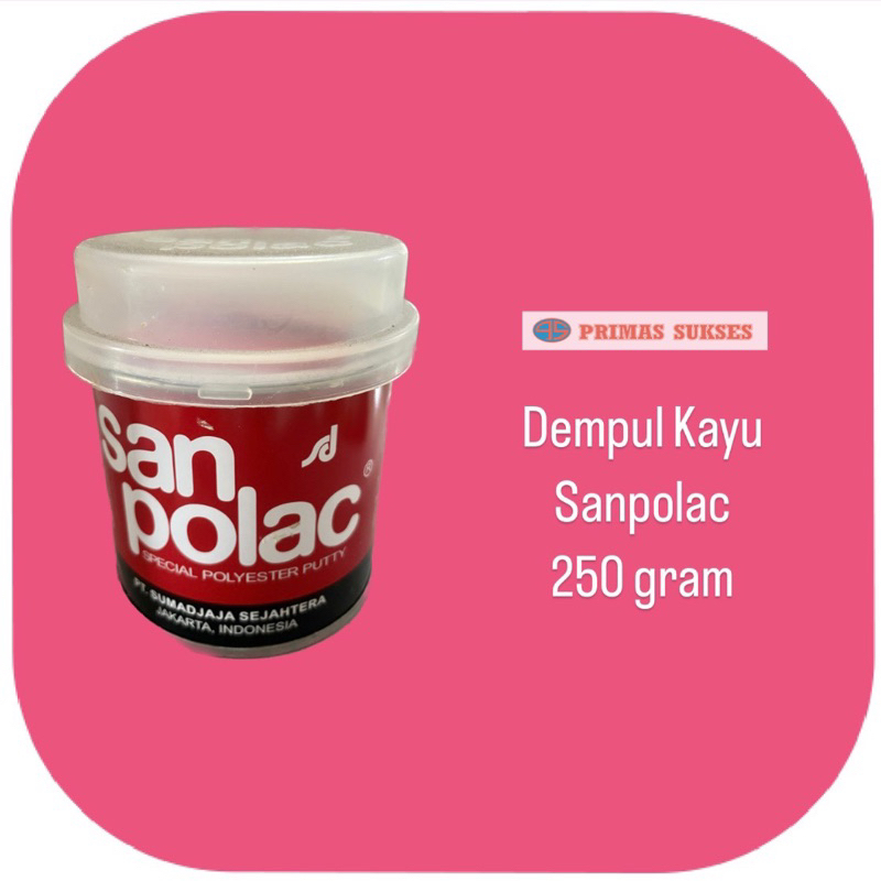DEMPUL Putih Dempul KAYU SANPOLAC 250gr