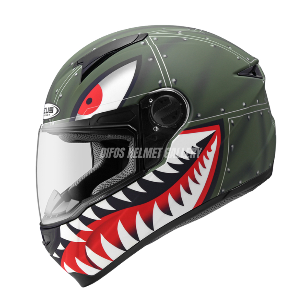 Helm Fullface Zeus ZS-811 Motif AL 38 With Dark Visor