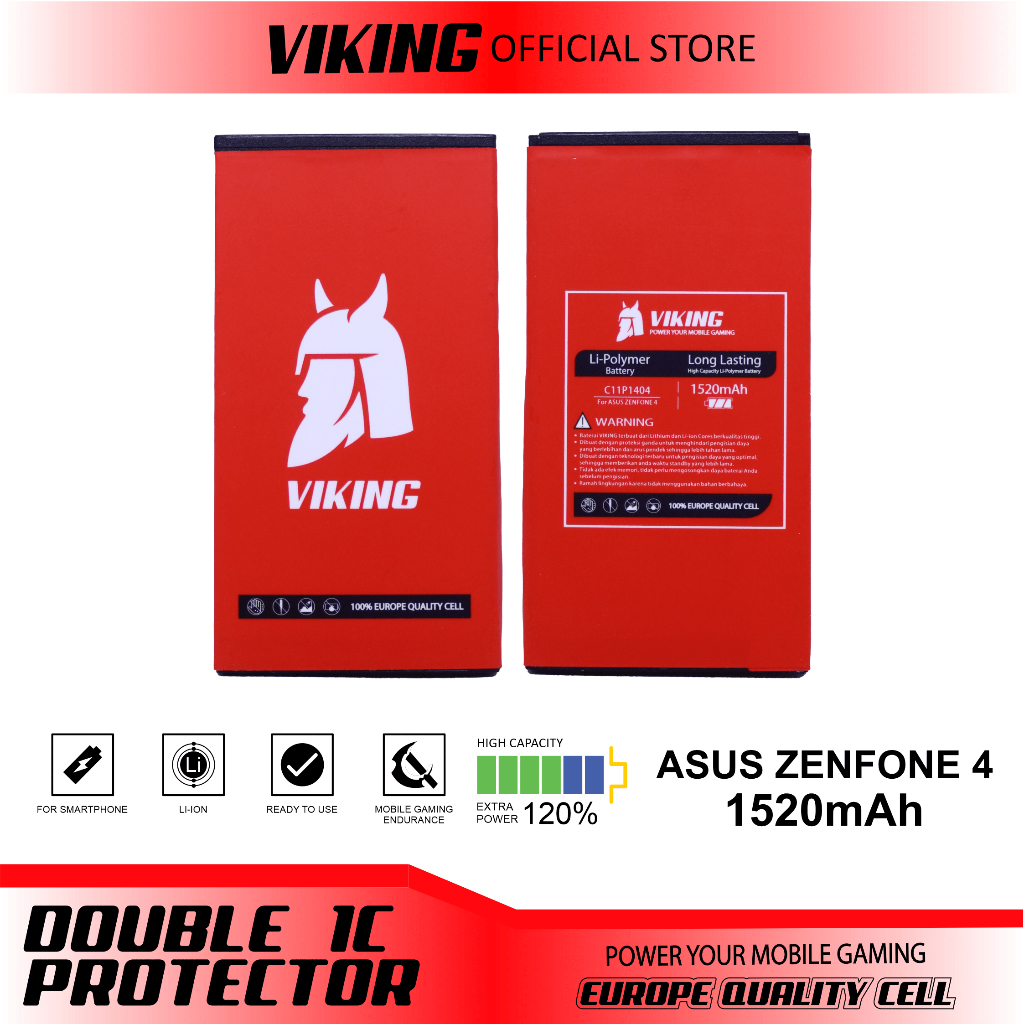 VIKING Baterai Asus Zenfone 4 A400CG A400CXG Doubel Power