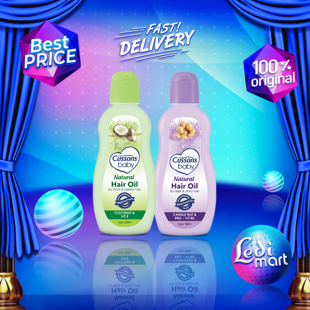 Cussons Baby Natural Hair Oil Candle Nut Coconut 100ml - Minyak Rambut - Minyak Kemiri Bayi - LM