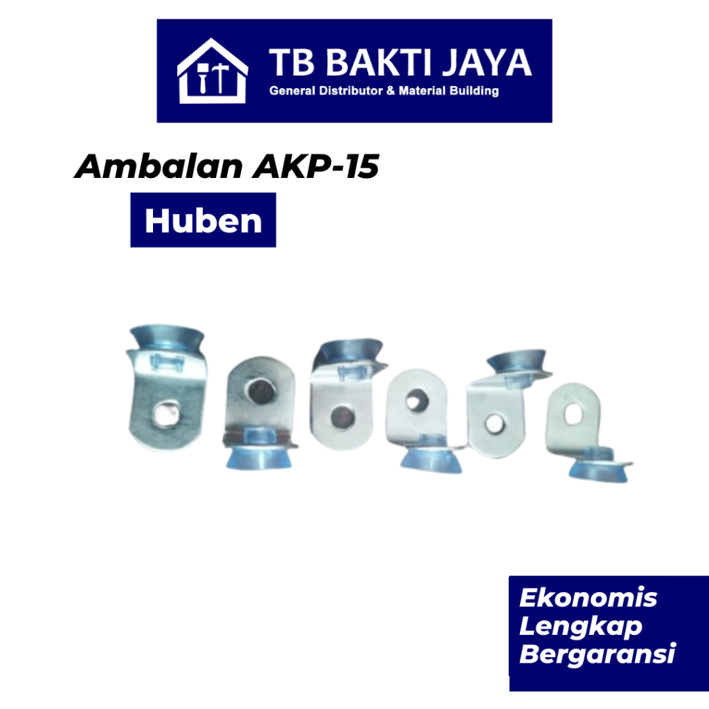 Huben Ambalan AKP 15 (15 mm)/ Ambalan Cop Penyangga Kaca Skrup/ Ambalan Cop Kaca Siku/ Ambalan Kaca 