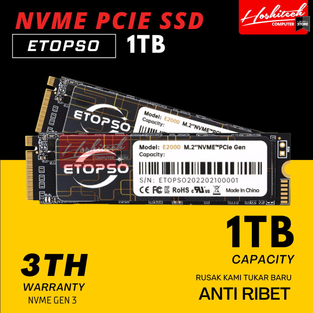SSD NVME 1TB ETOPSO SSD PCIE GEN3x4