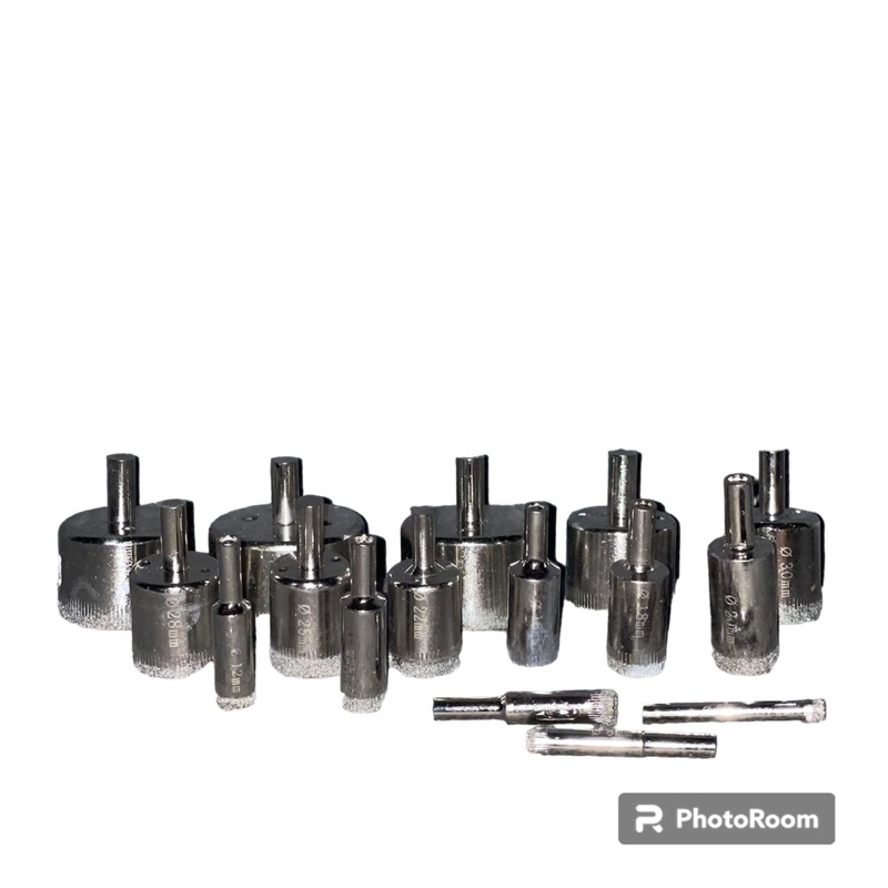 HOLE SAW KACA SET 16 PCS MATA BOR KACA KERAMIK PEMBOLONG KACA