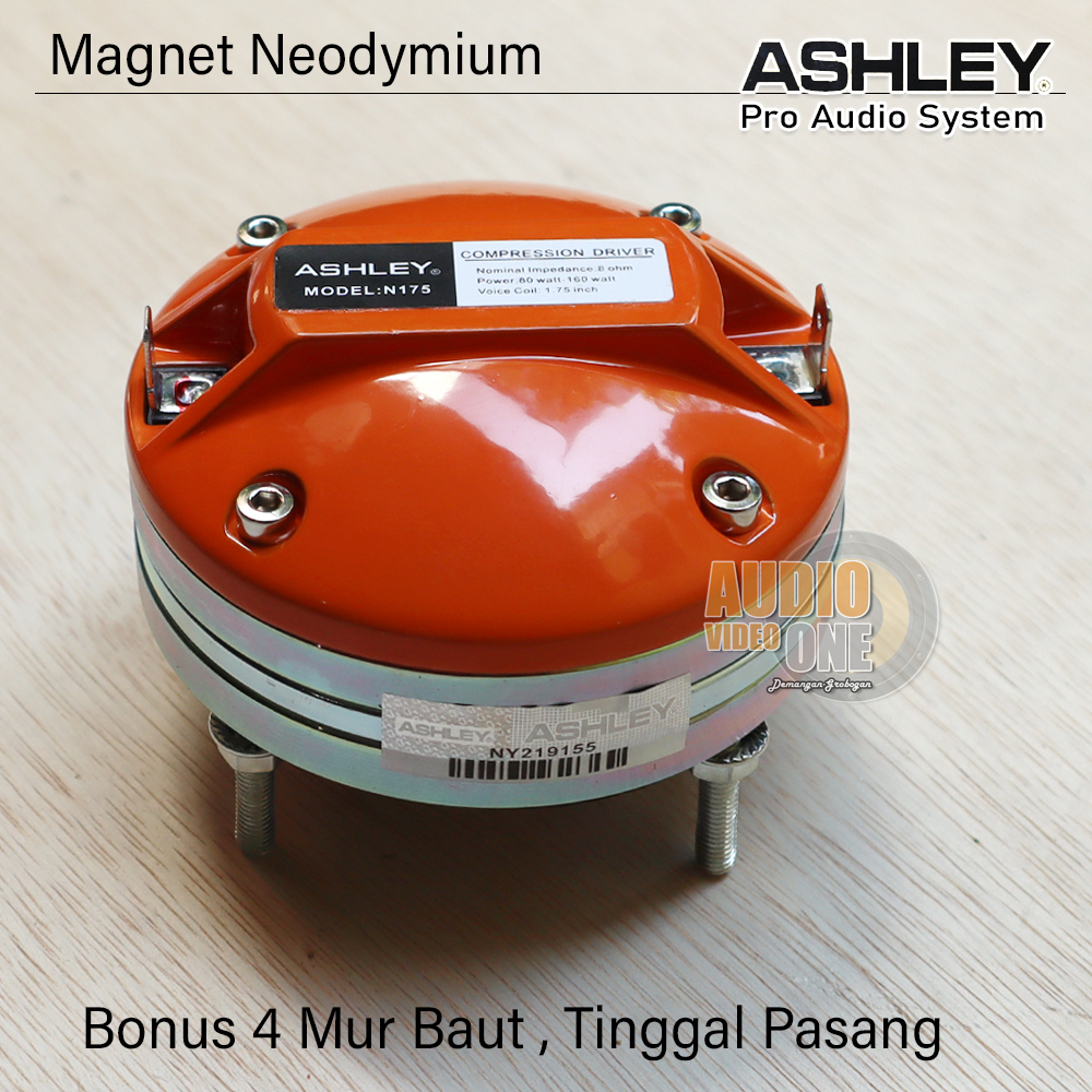 Tweeter Ashley N175 Neodymium Driver Twiter D3 Magnet Neo Suara Renyah Original