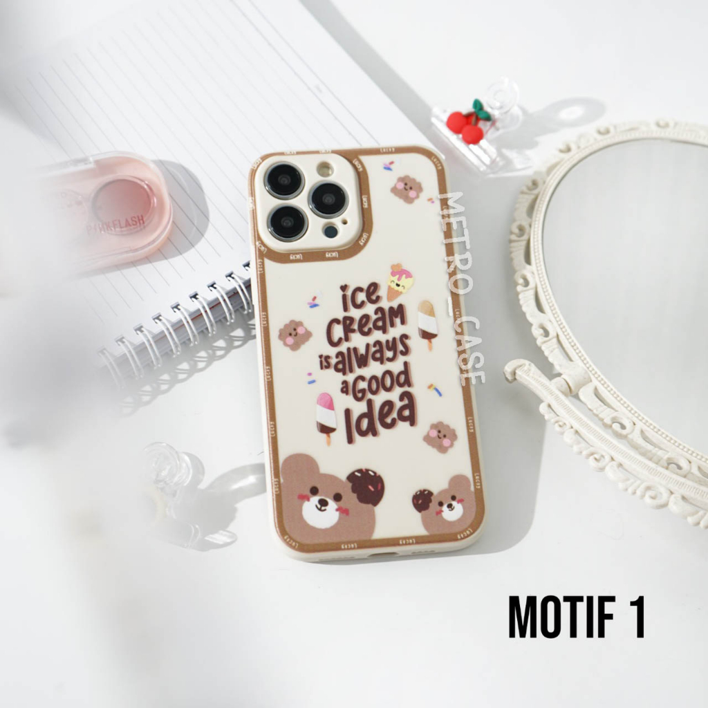 [M15] CASE MACARON MOTIF VIVO V27 V27E V25E 5G V23E 5G V15 PRO V11 V21E V21 4G 5G Y36 Y16 Y35 Y22 Y7