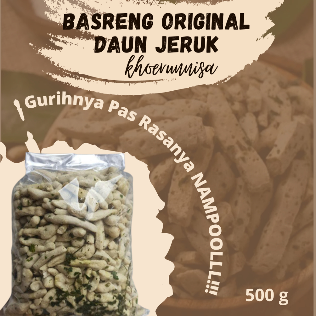 

Basreng Original Daun Jeruk Basreng Daun Jeruk Bakso Goreng Daun Jeruk 500gr Baso Goreng Stik - KNS