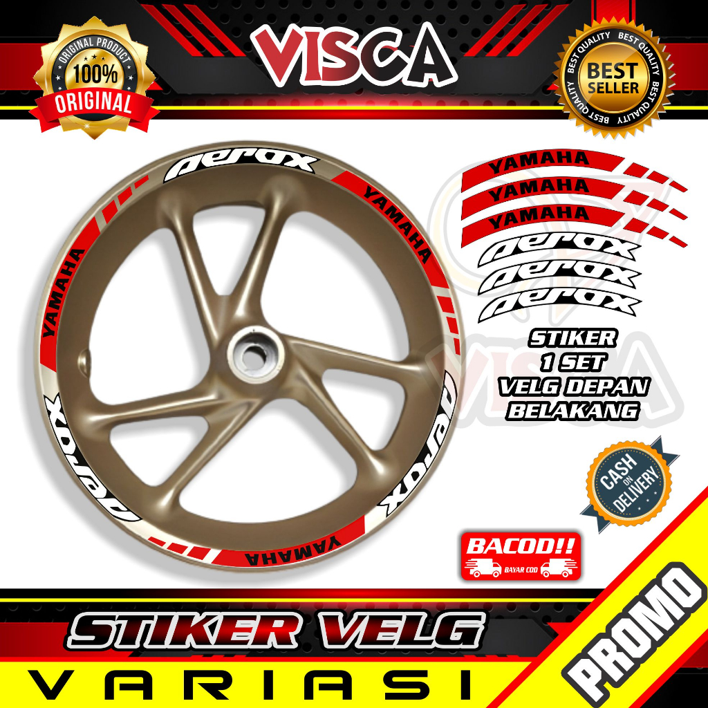 Stiker Velg List Velg Motor Stiker Velg AEROX