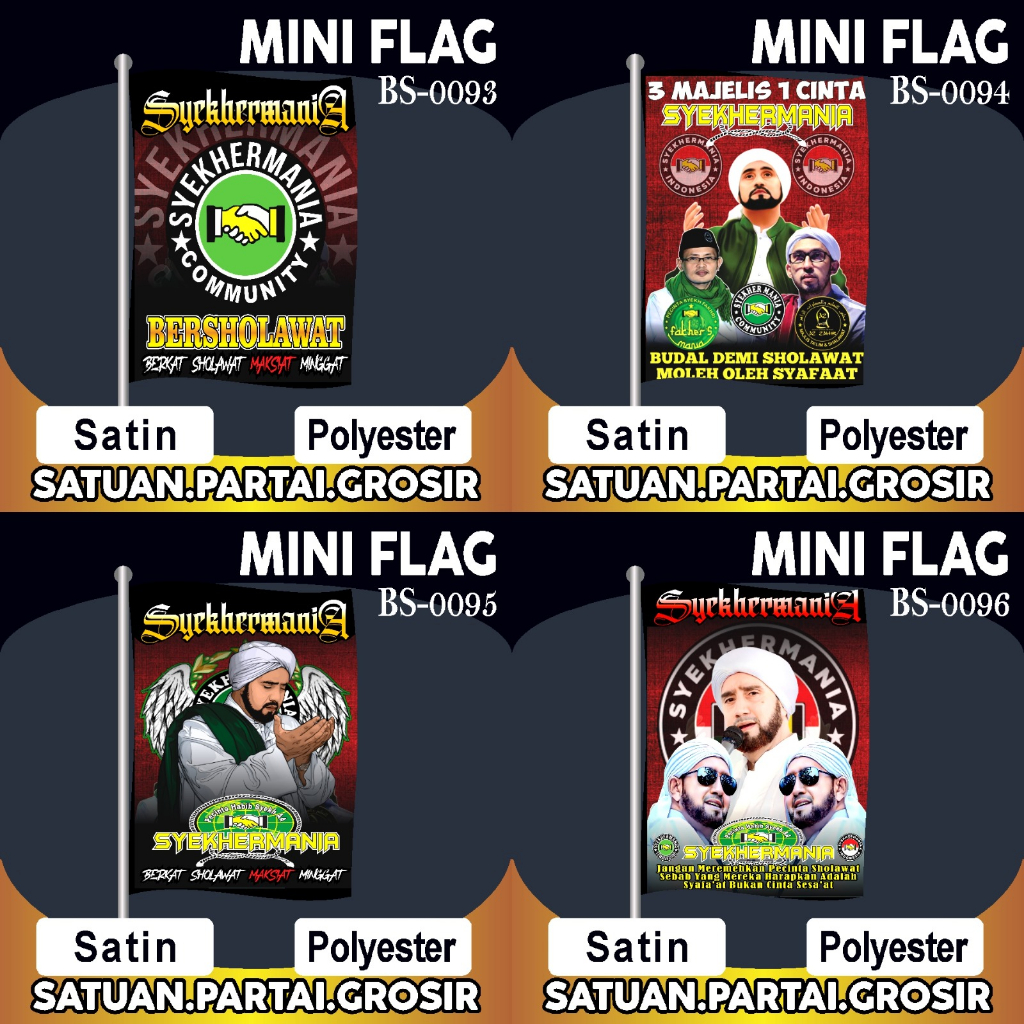 PROMO CETAK BENDERA PRINTING SYEKHERMANIA V22/MINI FLAG SYEKHERMANIA / BENDERA SYEKHERMANIA / CETAK 