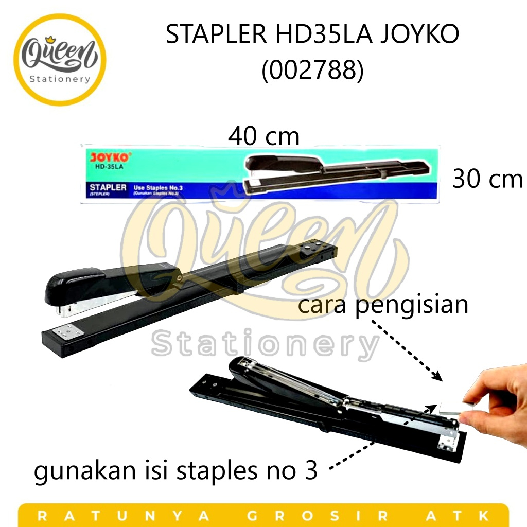 

1 PCS STAPLER HD35LA JOYKO / STAPLER JILID TENGAH / STAPLES BESAR (002788)