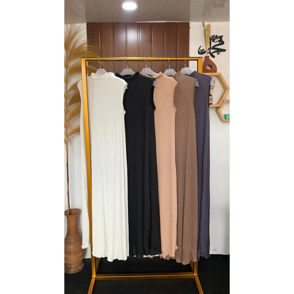 Inner Dress Tanpa Lengan Polos | Gamis Tanpa Lengan | Labasa Ori