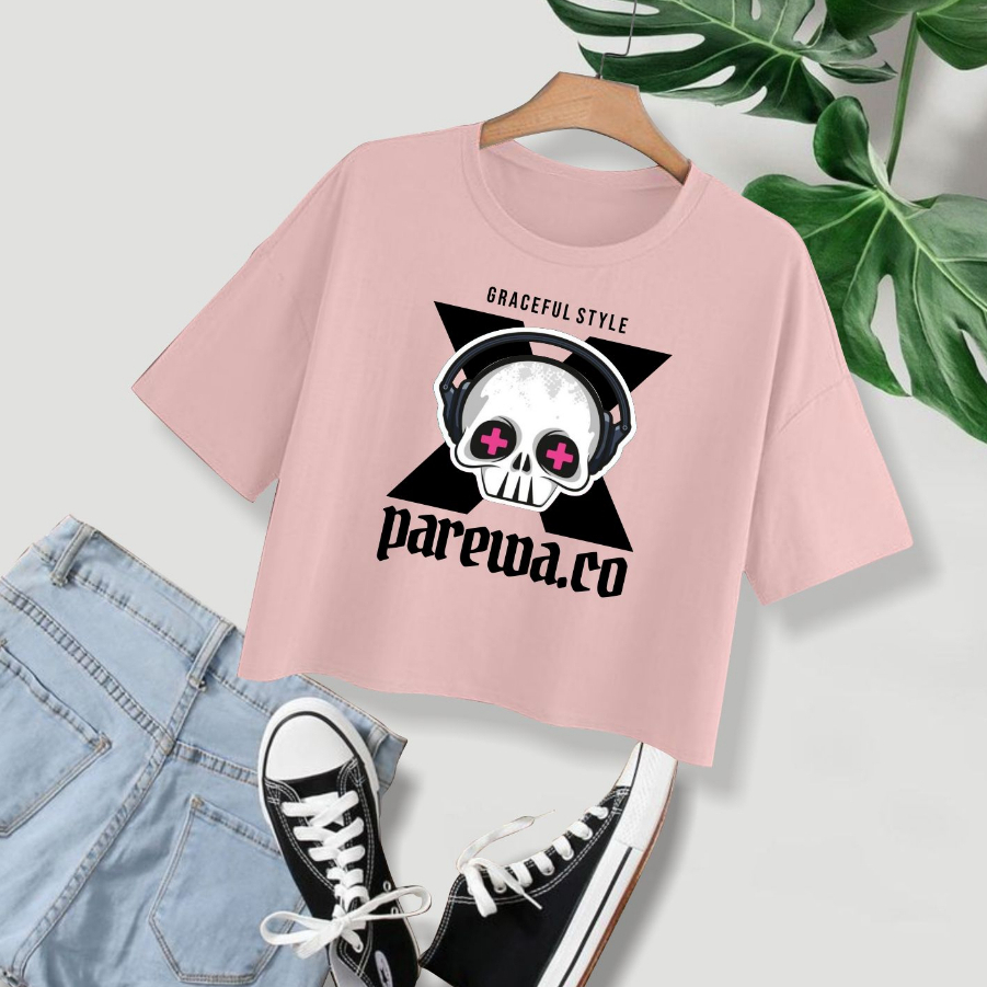 Kaos Crop Top Cotton Premium Wanita Kaos Crop Terbaru