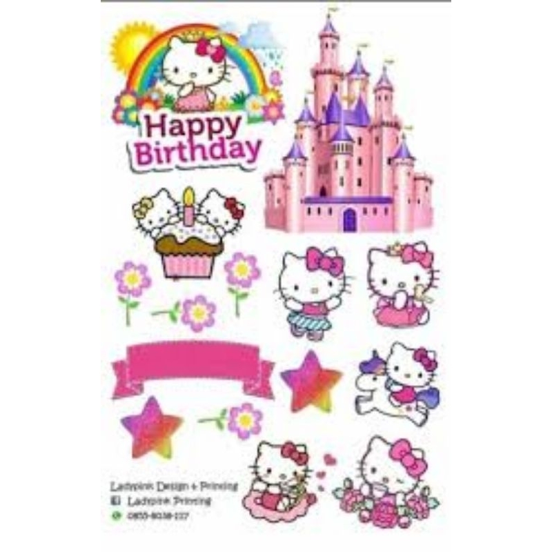 

topper kue tart hello kitty