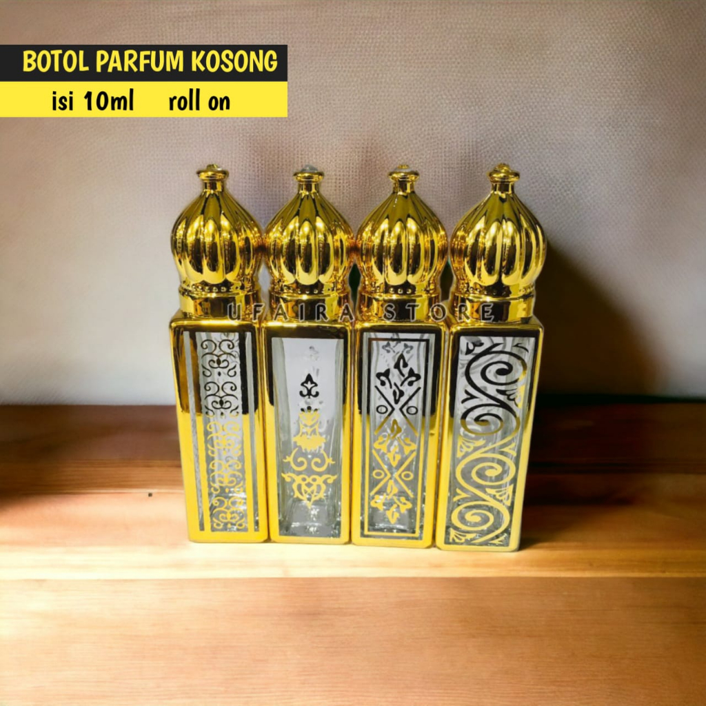 Botol Parfum Kosong 1 Lusin Motif Kubah Roll On 10ml