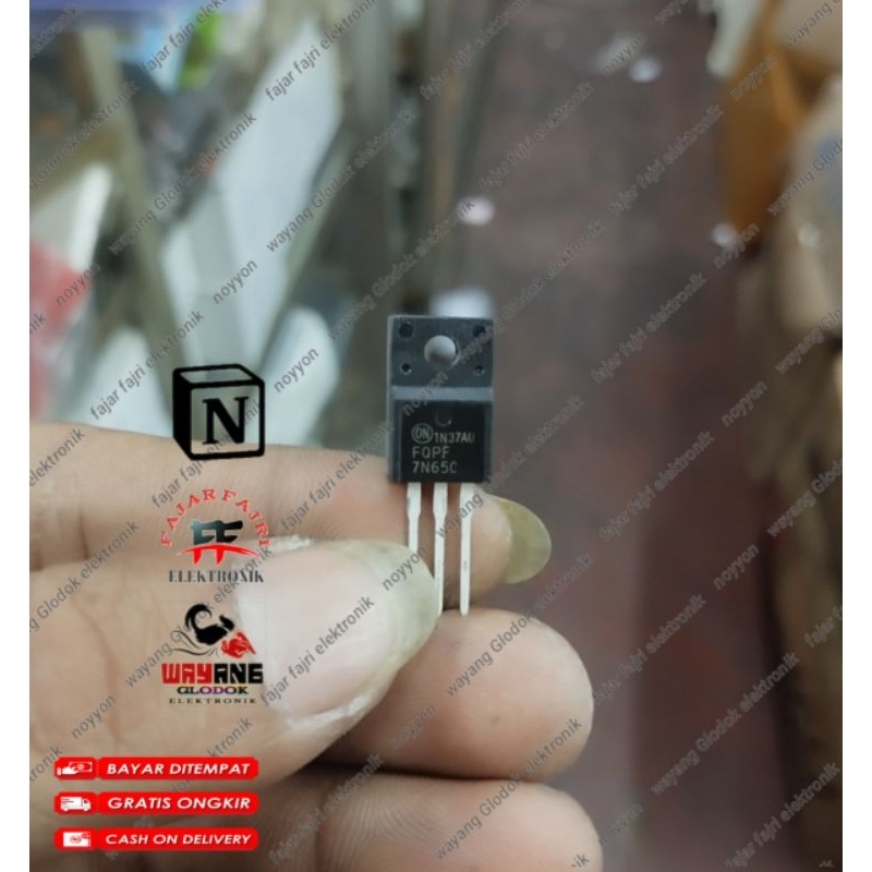 ic transistor mosfet FQPF7N65C ORI power regulator FQPF 7N65 C asli
