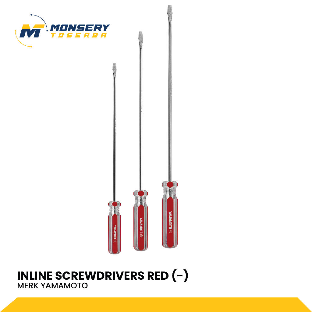 Obeng Kristal CrV Negatif MerahYamamoto (-)