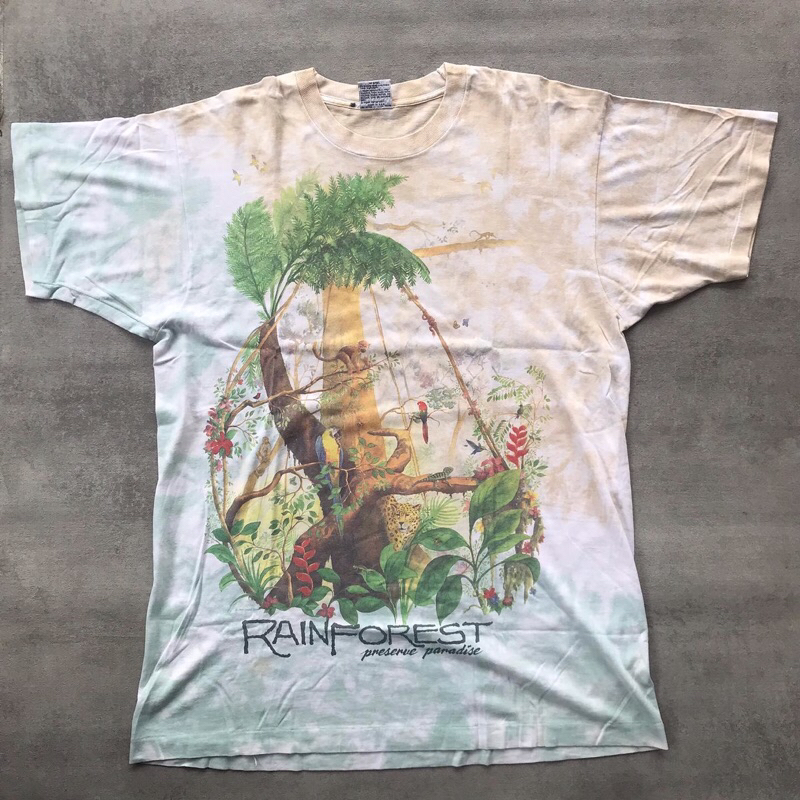 kaos vintage Liquid blue rain forest
