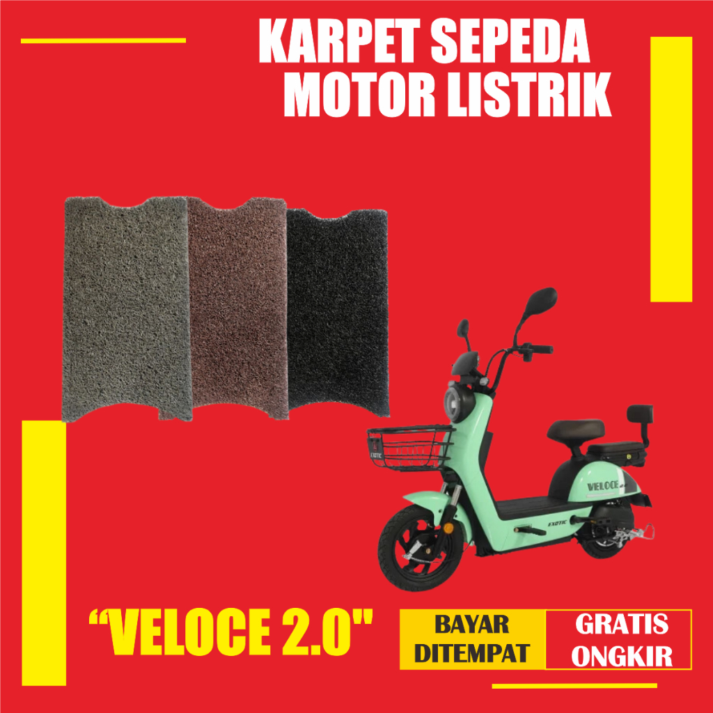 Karpet sepeda motor listrik Exotic Veloce 2.0 Anti Slip Pelindung aki Sepeda Motor Listrik