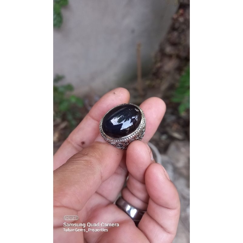 Akik Sulaiman hitam Original Indonesia
