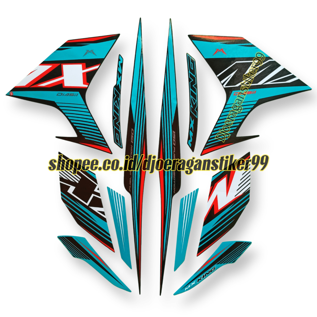stiker yamaha jupiter mx king 2022 hijau tosca stiker striping lis mx king 135 2022
