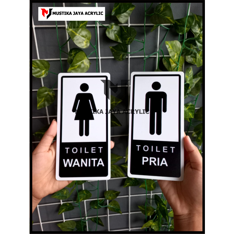 TULISAN TOILET PRIA TULISAN TOILET WANITA BAHAN ACRYLIC TAHAN AIR