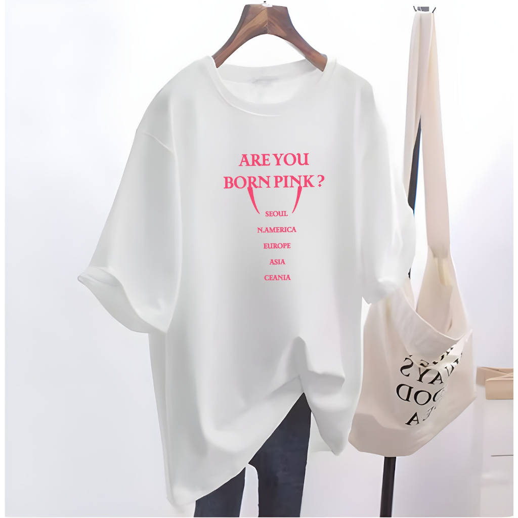 Kaos Oversize Blackpink/Kaos Streetwear Oversize/Baju Kaos Blackpink/Kaos Oversize Wanita/Cod/Oversi