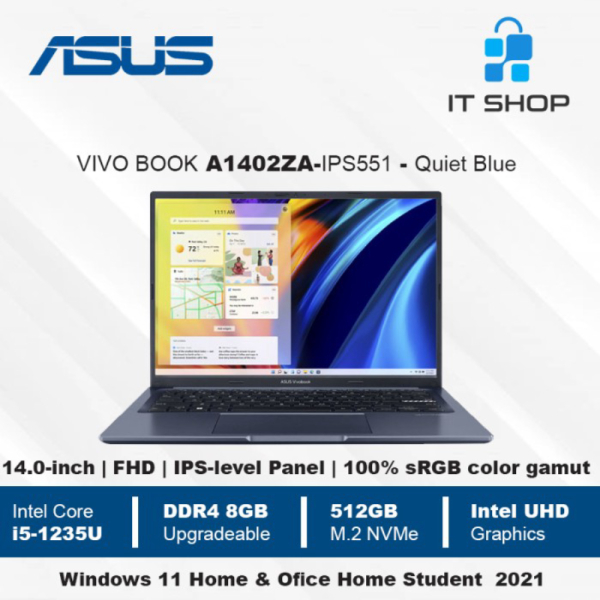Jual Asus Vivo Book A1402ZA-IPS551 Core i5 - Blue Berkualitas