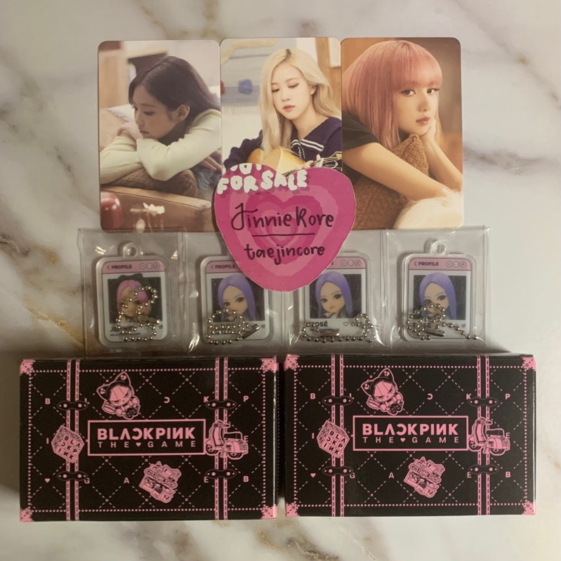 BLACKPINK THE GAME COUPON CARD BPTG MERCH PACKAGE BOX MINI L HOLDER CLEAR CARD SET KEYRING STICKER P