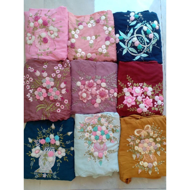 Mukena Terusan / Lajur Rayon Tile Punggung