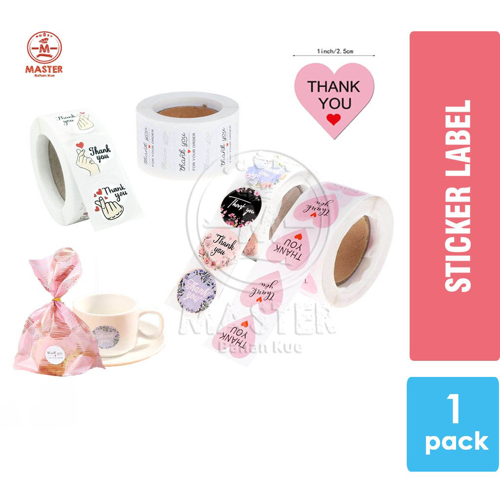 

Sticker Thank You / Sticker Label Makanan / Stiker Packing [1 Roll isi 500lbr]