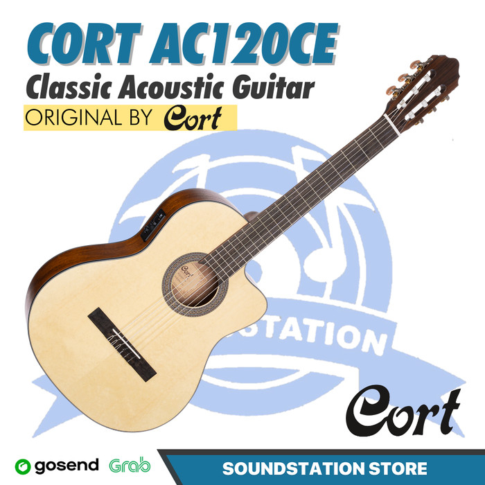 CORT AC120CE Acoustic Classic Electric Nylon Guitar | Gitar Klasik Elektrik Nilon AC120