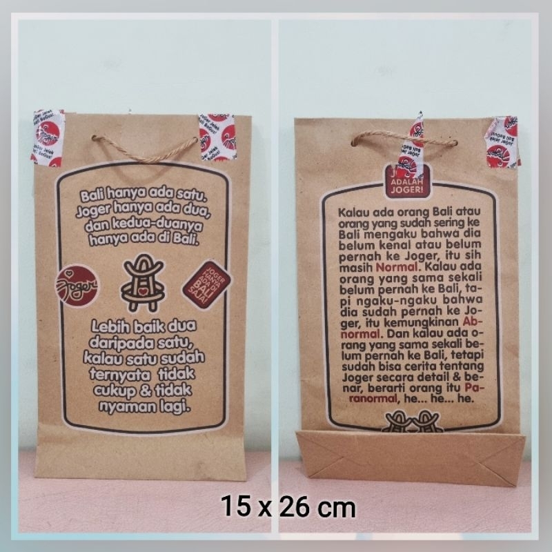 

Shopping Bag / Paper Bag / Tas Kertas JOGER