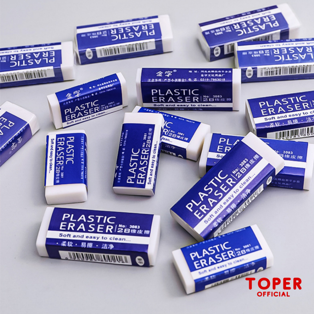 

TOPER Eraser Penghapus Exam Putih 1 Pcs Bersih Tanpa Noda Stip Hapusan Pensil