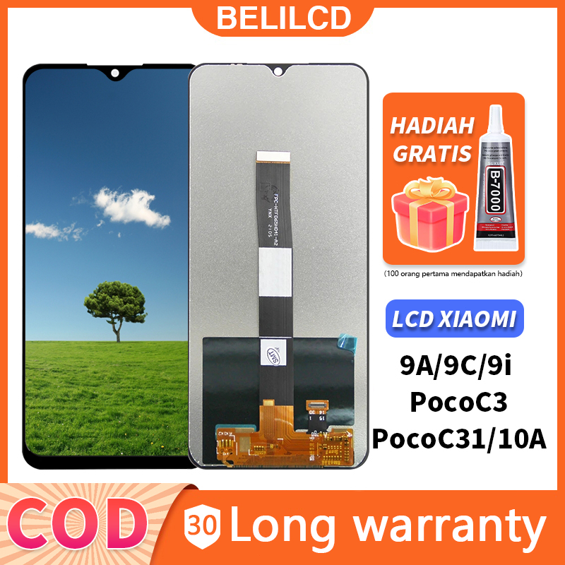 LCD Xiaomi Redmi 9A 9C 10A 9i Fullset Touchscreen HP Touch Screen Suku Cadang Pengganti Digitizer