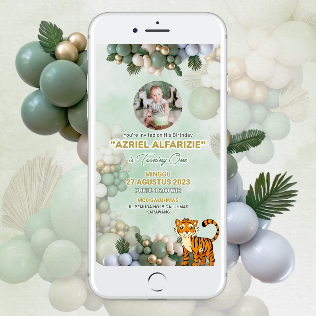 Undangan Ulang Tahun Anak Laki-laki Tema Zoo