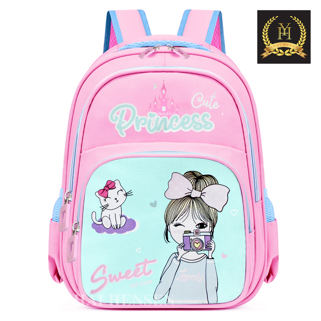 [Y&amp;H] Tas Ransel Anak TK/Paud Karakter Spiderman Dan Barbie Backpack Kualitas Premium - YH1020