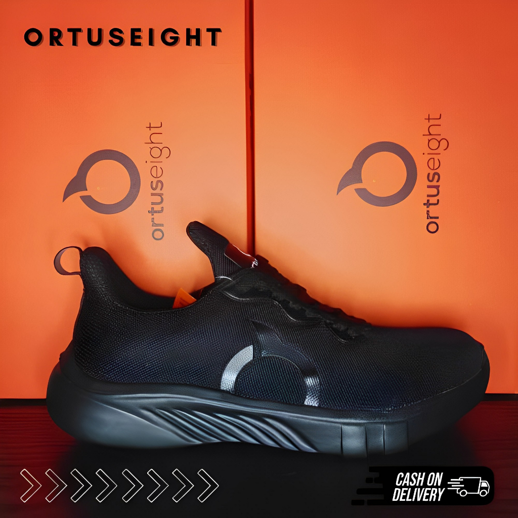 SEPATU RUNNING ORTUSEIGHT HAVARD ALL BLACK